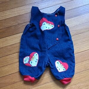 Vintage Bear Cotton Overalls 90s